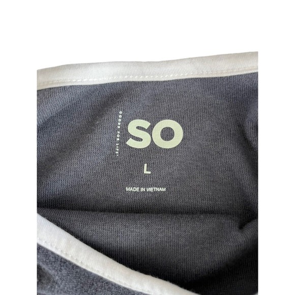 Ladies Juniors SO Scoop Neck Tank Terry Crop Top Size L NEW Blueberry MBX1227 - Picture 2 of 4